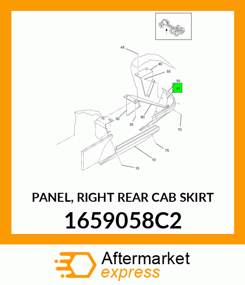 PANEL, RIGHT REAR CAB SKIRT 1659058C2