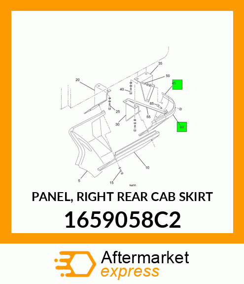 PANEL, RIGHT REAR CAB SKIRT 1659058C2