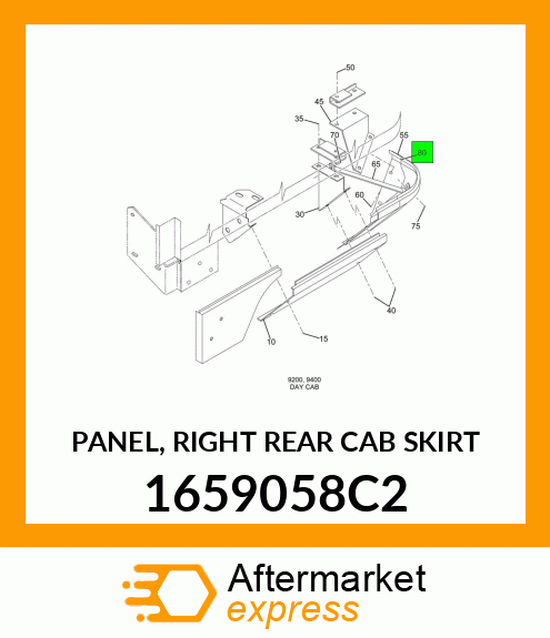 PANEL, RIGHT REAR CAB SKIRT 1659058C2