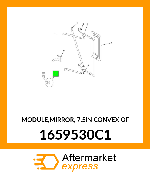 MODULE,MIRROR, 7.5IN CONVEX OF 1659530C1