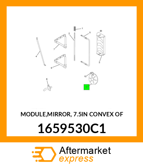 MODULE,MIRROR, 7.5IN CONVEX OF 1659530C1