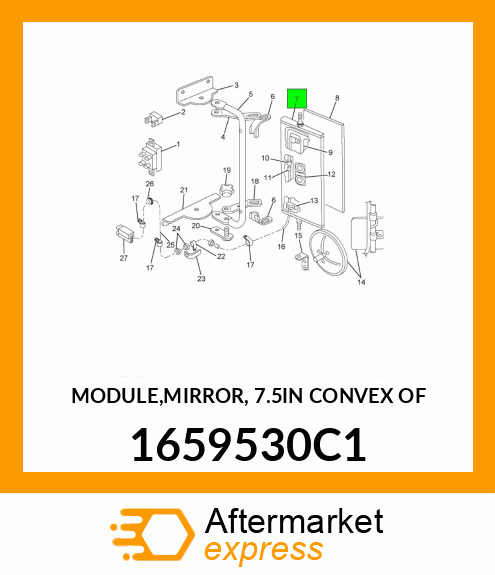 MODULE,MIRROR, 7.5IN CONVEX OF 1659530C1