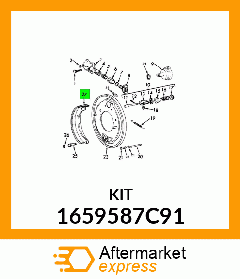 SET BRAKE LINING 15 X 4 1659587C91