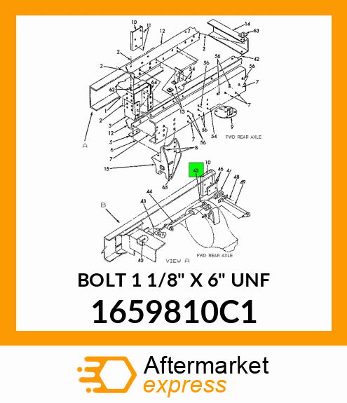 BOLT 1 1/8" X 6" UNF 1659810C1