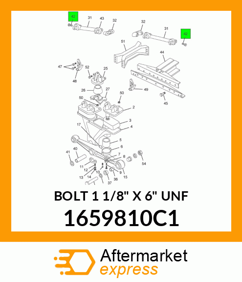 BOLT 1 1/8" X 6" UNF 1659810C1