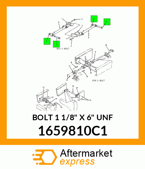 BOLT 1 1/8" X 6" UNF 1659810C1