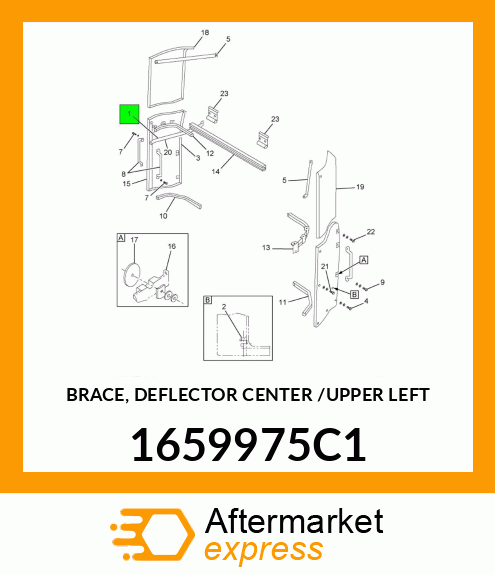 BRACE, DEFLECTOR CENTER /UPPER LEFT 1659975C1