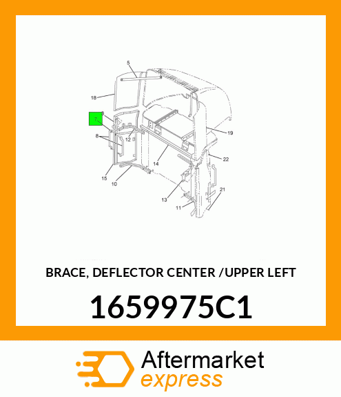 BRACE, DEFLECTOR CENTER /UPPER LEFT 1659975C1