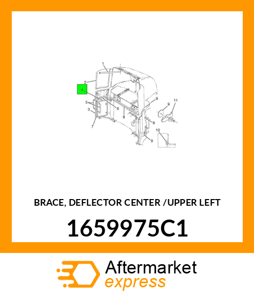 BRACE, DEFLECTOR CENTER /UPPER LEFT 1659975C1