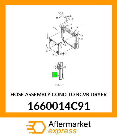 HOSE ASSEMBLY COND TO RCVR DRYER 1660014C91