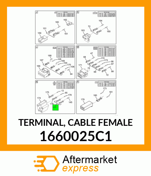 TERMINAL, CABLE FEMALE 1660025C1