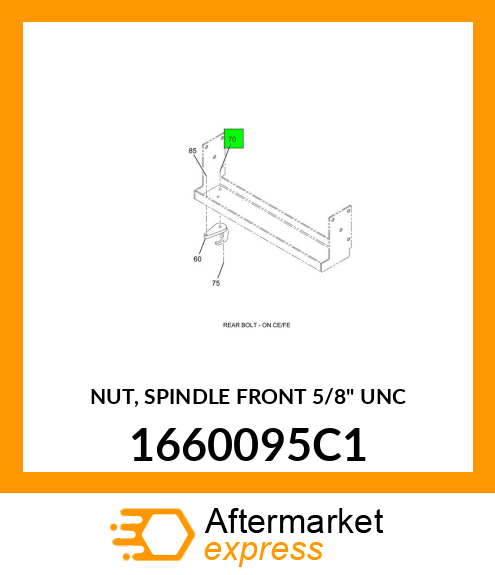 NUT, SPINDLE FRONT 5/8" UNC 1660095C1