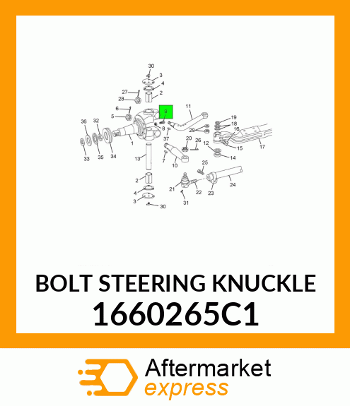 BOLT STEERING KNUCKLE 1660265C1