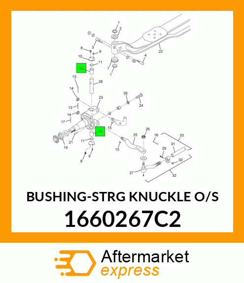 BUSHING-STRG KNUCKLE O/S 1660267C2