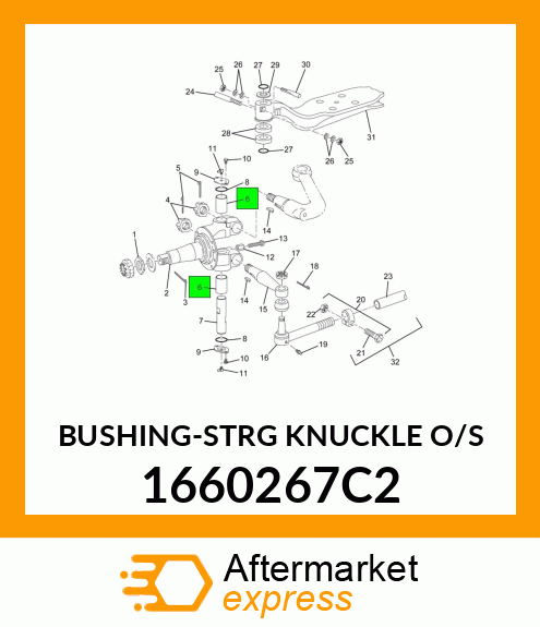 BUSHING-STRG KNUCKLE O/S 1660267C2