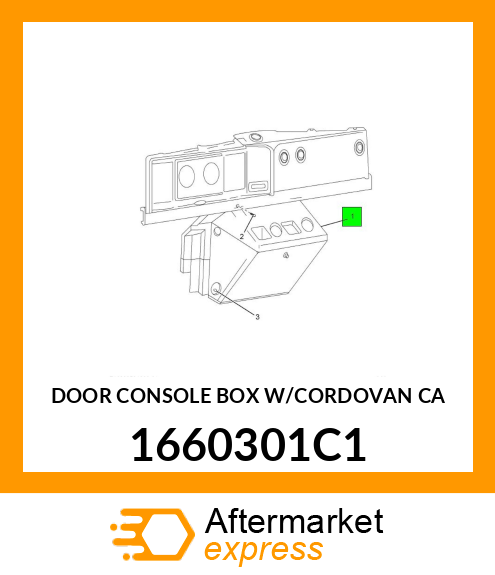 DOOR CONSOLE BOX W/CORDOVAN CA 1660301C1