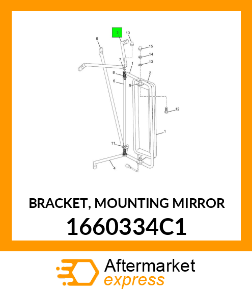 BRACKET, MOUNTING MIRROR 1660334C1