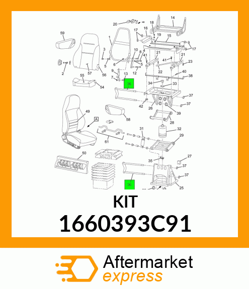 KIT, SHAFT SEAT WITH BUSHING 1660393C91