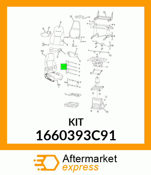 KIT, SHAFT SEAT WITH BUSHING 1660393C91