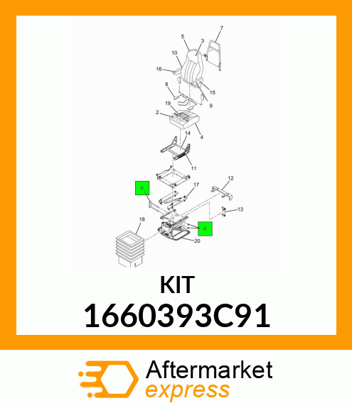 KIT, SHAFT SEAT WITH BUSHING 1660393C91