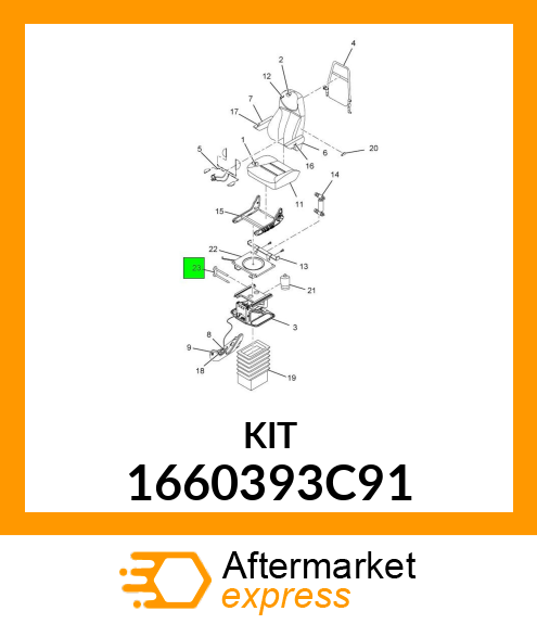 KIT, SHAFT SEAT WITH BUSHING 1660393C91