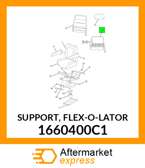 SUPPORT, FLEX-O-LATOR 1660400C1