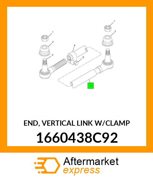 END, VERTICAL LINK W/CLAMP 1660438C92
