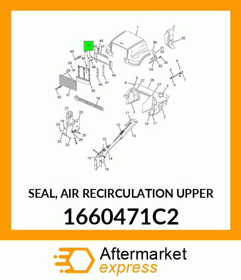 SEAL, AIR RECIRCULATION UPPER 1660471C2