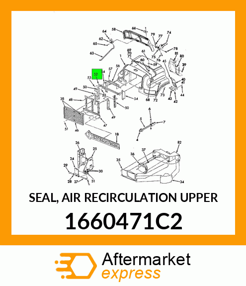 SEAL, AIR RECIRCULATION UPPER 1660471C2