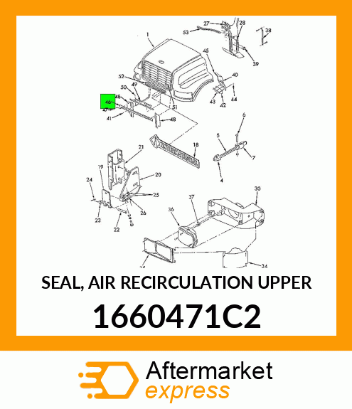 SEAL, AIR RECIRCULATION UPPER 1660471C2