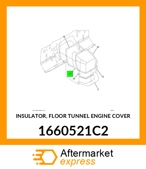 INSULATOR, FLOOR TUNNEL ENGINE COVER 1660521C2