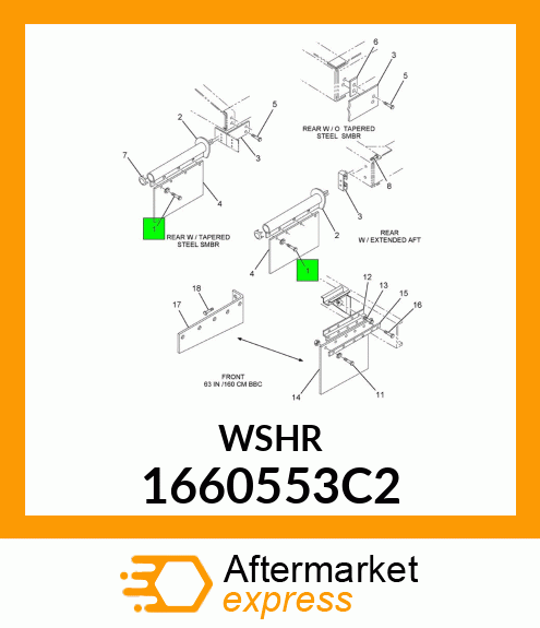 WASHER, SPECIAL 3/8" 1660553C2