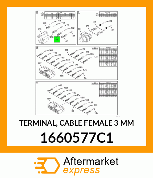 TERMINAL, CABLE FEMALE 3 MM 1660577C1