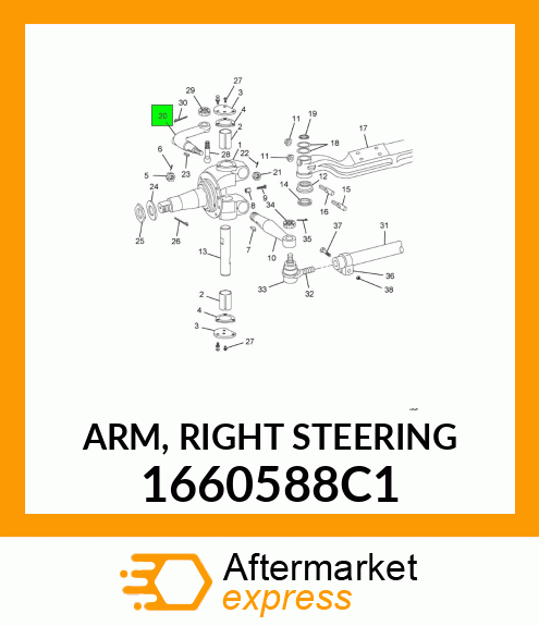 ARM, RIGHT STEERING 1660588C1