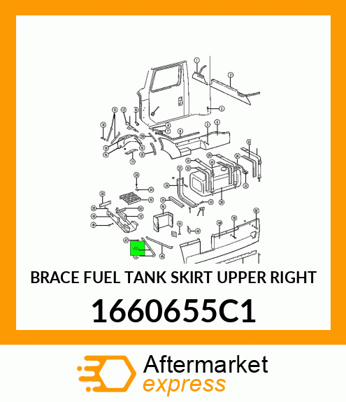 BRACE FUEL TANK SKIRT UPPER RIGHT 1660655C1
