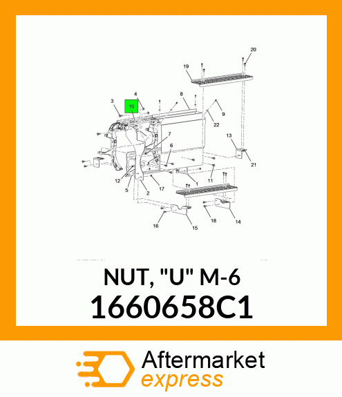 NUT, "U" M-6 1660658C1
