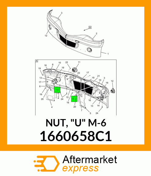 NUT, "U" M-6 1660658C1