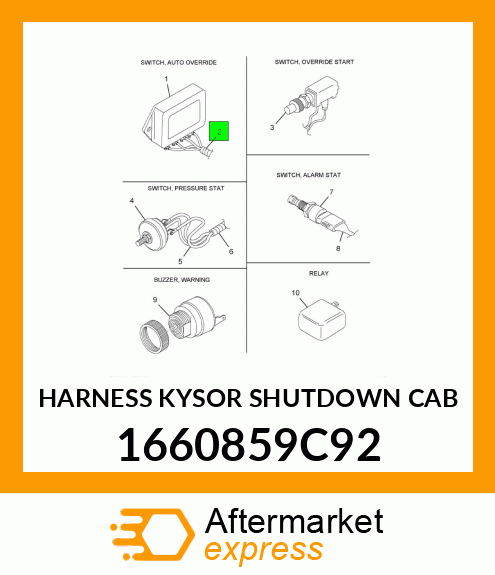 HARNESS KYSOR SHUTDOWN CAB 1660859C92