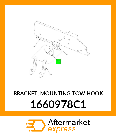 BRACKET, MOUNTING TOW HOOK 1660978C1