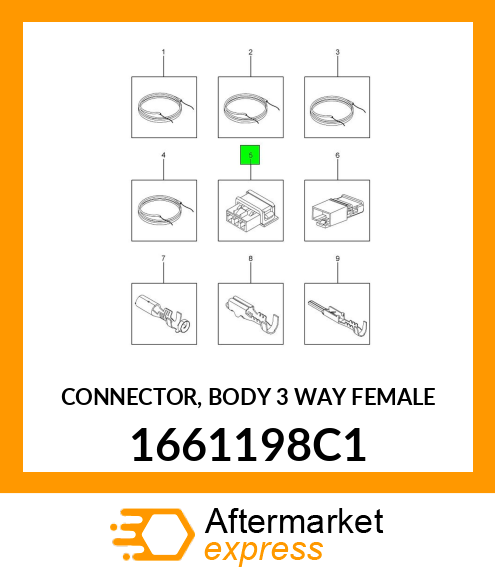 CONNECTOR, BODY 3 WAY FEMALE 1661198C1