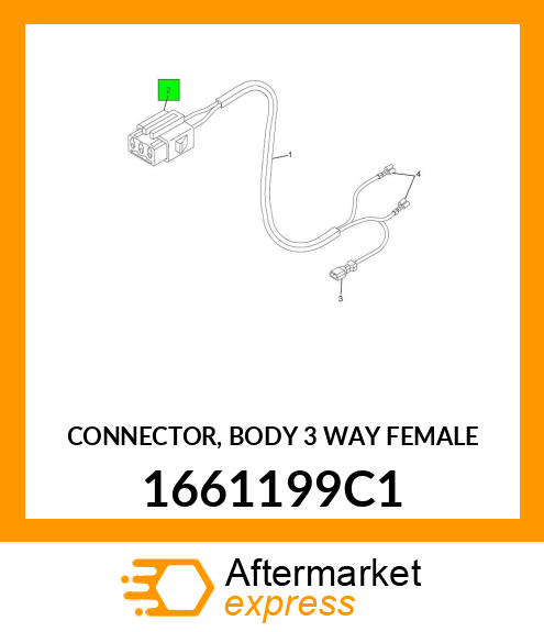 CONNECTOR, BODY 3 WAY FEMALE 1661199C1