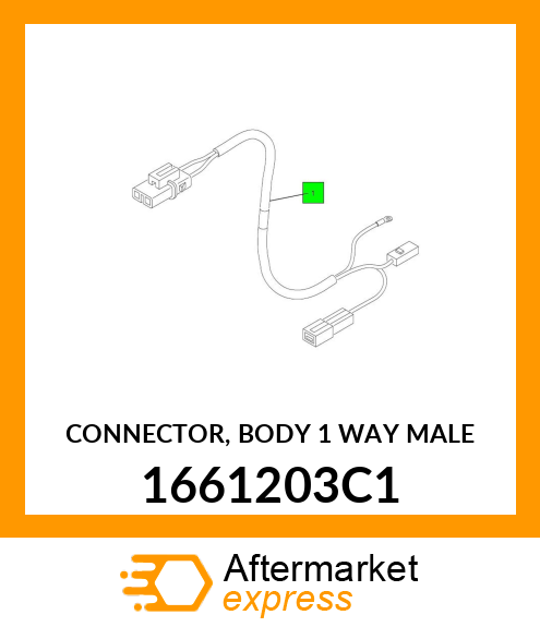 CONNECTOR, BODY 1 WAY MALE 1661203C1