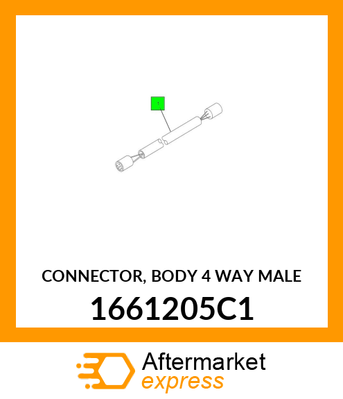 CONNECTOR, BODY 4 WAY MALE 1661205C1