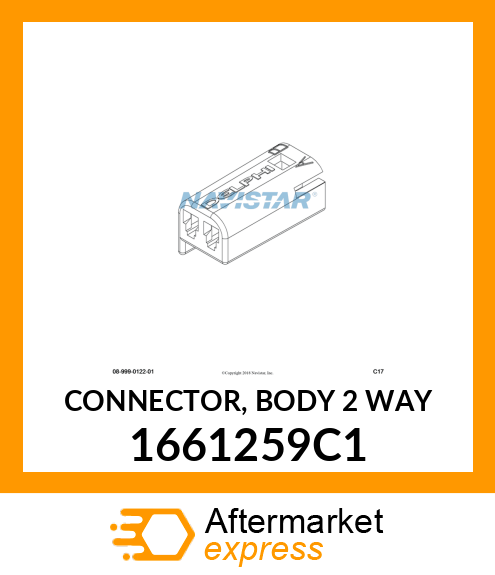 CONNECTOR, BODY 2 WAY 1661259C1