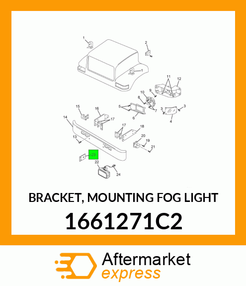 BRACKET, MOUNTING FOG LIGHT 1661271C2