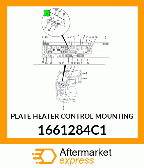 PLATE HEATER CONTROL MOUNTING 1661284C1