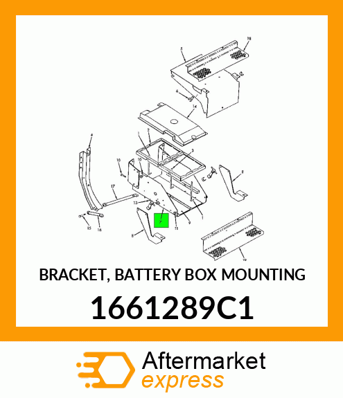 BRACKET, BATTERY BOX MOUNTING 1661289C1