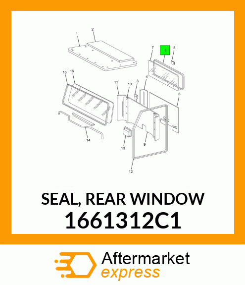 SEAL, REAR WINDOW 1661312C1