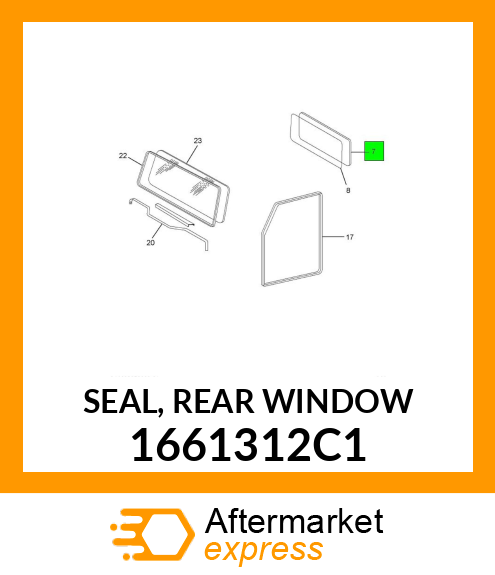 SEAL, REAR WINDOW 1661312C1