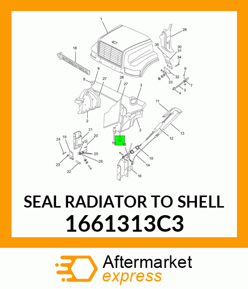 SEAL RADIATOR TO SHELL 1661313C3